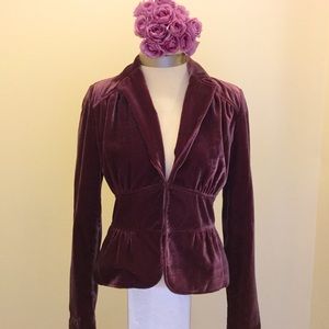 Apostrophe’ Lightweight Velour Jacket, Size 4